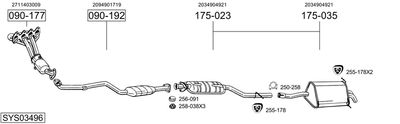 Układ wydechowy BOSAL SYS03496