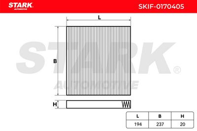 Филтър купе (поленов филтър) STARK SKIF-0170405