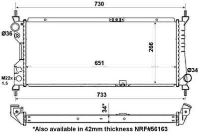 Radiator, engine cooling 507522