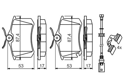 Brake Pad Set, disc brake 0 986 494 598