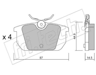 Sada brzdových destiček, kotoučová brzda fri.tech. 066.0