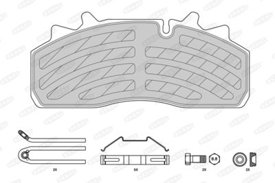 Bromsbeläggssats, skivbroms BERAL 2915930004145694