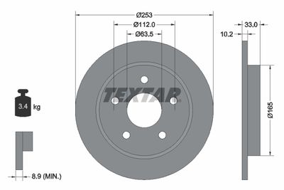 TEXTAR 92032400 Тормозные диски для FORD SCORPIO I Turnier (GGE)