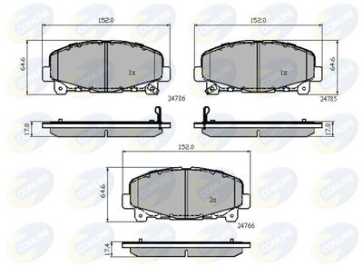 Комплект тормозных колодок, дисковый тормоз COMLINE CBP32010 для ACURA TLX