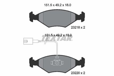 TEXTAR 2321801 Тормозные колодки и сигнализаторы  для FIAT ALBEA (Фиат Албеа)
