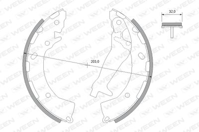 Комплект тормозных колодок WEEN 152-2501 для HYUNDAI SOLARIS