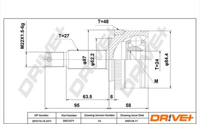 Sada kloubů, hnací hřídel Dr!ve+ DP2110.10.3371