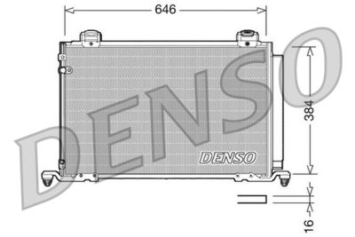Конденсатор, кондиционер DENSO DCN50026 для TOYOTA AVENSIS