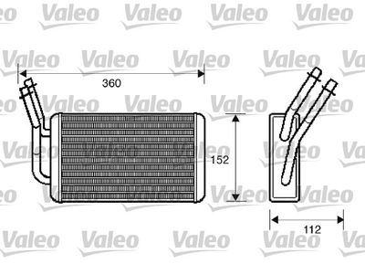 VALEO 812332 Радиатор печки  для FORD TRANSIT (Форд Трансит)