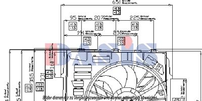 AKS-DASIS 058000N Вентилятор системи охолодження двигуна для BMW (Бмв)