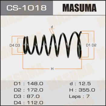 MASUMA CS-1018 Пружина подвески  для TOYOTA VISTA (Тойота Виста)