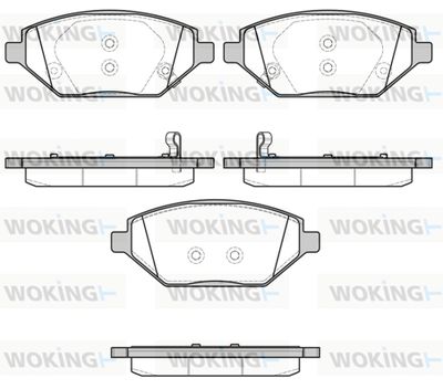 Комплект тормозных колодок, дисковый тормоз WOKING P17863.12 для OPEL KARL