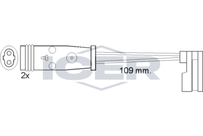 Сигнализатор, износ тормозных колодок ICER 610483 E C для MERCEDES-BENZ MARCO