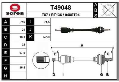 ANTRIEBSWELLE EAI T49048