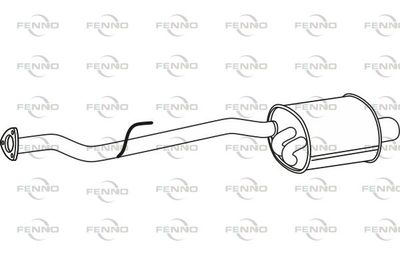 Глушитель выхлопных газов конечный FENNO P36020 для MERCEDES-BENZ SLK