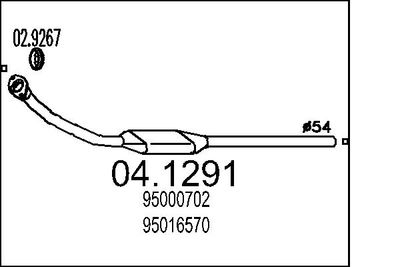 Катализатор MTS 04.1291 для CITROËN BX
