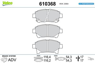 SET PLACUTE FRANA FRANA DISC VALEO 610368