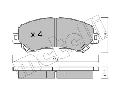 Brake Pad Set, disc brake 22-1111-0