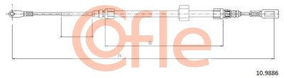 Тросик, cтояночный тормоз COFLE 92.10.9886 для MERCEDES-BENZ SPRINTER
