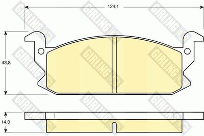 Комплект тормозных колодок, дисковый тормоз GIRLING 6103669 для DAIHATSU CHARADE