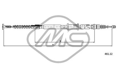 Тросик, cтояночный тормоз Metalcaucho 81317 для FIAT MAREA