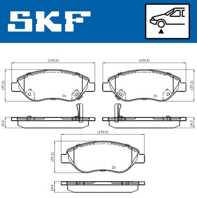 Brake Pad Set, disc brake VKBP 80322 A