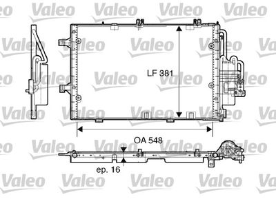 VALEO 817609 Радиатор кондиционера  для OPEL COMBO (Опель Комбо)