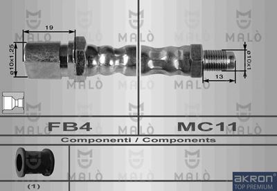 Тормозной шланг AKRON-MALÒ 8361 для FIAT 127