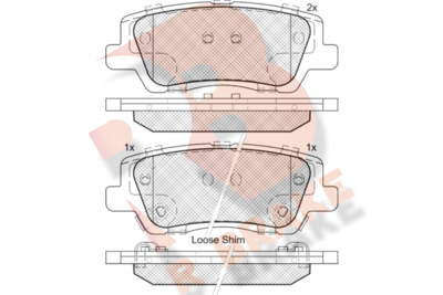 Комплект тормозных колодок, дисковый тормоз R BRAKE RB2157 для CADILLAC ATS