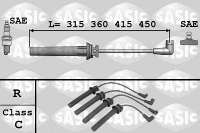 Комплект проводов зажигания SASIC 9286029 для MINI MINI