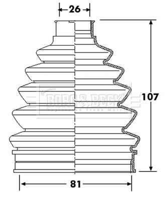 Bellow, drive shaft Borg & Beck BCB6215