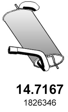 Zadní tlumič výfuku ASSO 14.7167