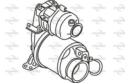 Filtr sadzy / filtr cząstek stałych, układ wydechowy FENNO P8873DPF