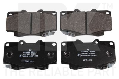 Комплект тормозных колодок, дисковый тормоз NK 224596 для TOYOTA FORTUNER