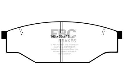Комплект тормозных колодок, дисковый тормоз EBC Brakes DP539 для VW TARO