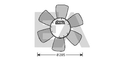 Вентилятор, охлаждение двигателя EACLIMA 33V77020 для AUDI 50