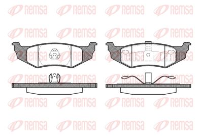 Комплект тормозных колодок, дисковый тормоз REMSA 0482.40 для CHRYSLER 300M