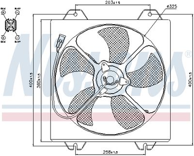 Вентилятор, охлаждение двигателя NISSENS 85530 для MITSUBISHI ECLIPSE
