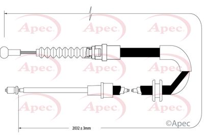 Cable Pull, parking brake APEC CAB1518