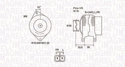 GENERATOR / ALTERNATOR MAGNETI MARELLI 063732020010