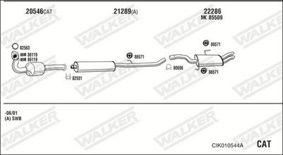 Изпускателна система WALKER CIK010544A