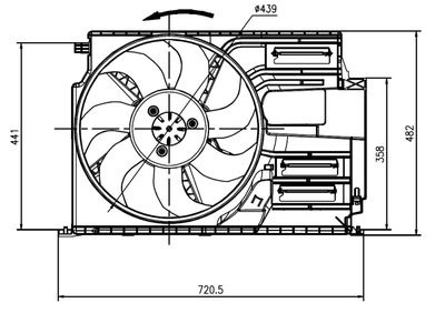 VENTILATOR RADIATOR NRF 47922 4