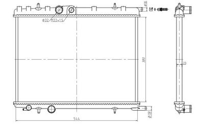 Radiator, engine cooling 58304A