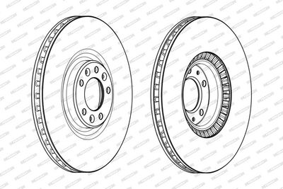 Remschijf set (2 stuks) Voor Links/Rechts past: CITROEN C5 III, C6  PEUGEOT 407, 508, 508 I 1.6-3.0D 03.04-