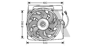 Вентилятор, охлаждение двигателя EACLIMA 33V07008 для BMW Z3
