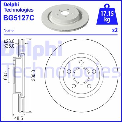 Bromsskiva DELPHI BG5127C