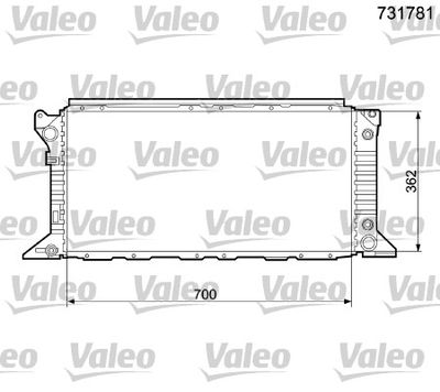 VALEO 731781 Радиатор охлаждения двигателя  для FORD TRANSIT (Форд Трансит)