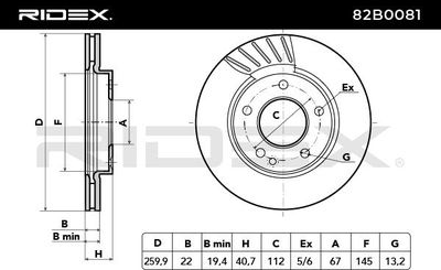 спирачен диск RIDEX