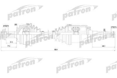 Приводной вал PATRON PDS7905 для BMW X5