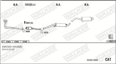 Изпускателна система WALKER AD62188B